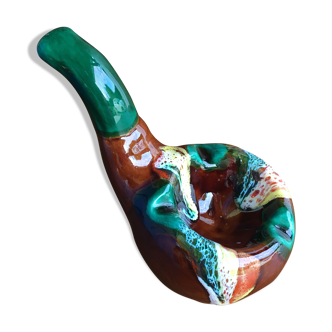 Vallauris pipe-shaped ashtray