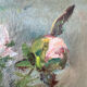 Large painting by Victor Zolnierowicz, peonies, oil on canvas, frame year