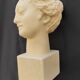 Sculpture, Bust of a woman in beige white plaster
