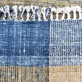 Mustard Kilim Rug- Yellow Blue Kilim Rug 190x290cm wool kilim tapi