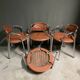 Ensemble de 4 chaises design italiennes des années 1970