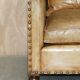 Edwardian Style Leather Two-Seater Sofa with Studs