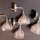 Kartell four metal crystal wall lamps