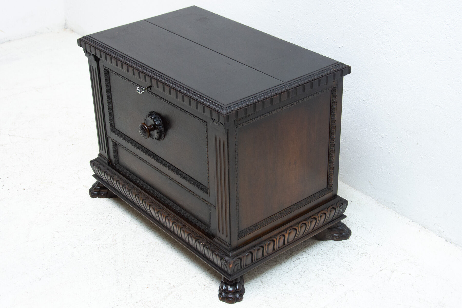 art deco walnut bar cabinet, 1930s