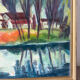 House by the water, oil on canvas signed