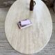 Travertine dining table 1970 Italy Tobia Scarpa