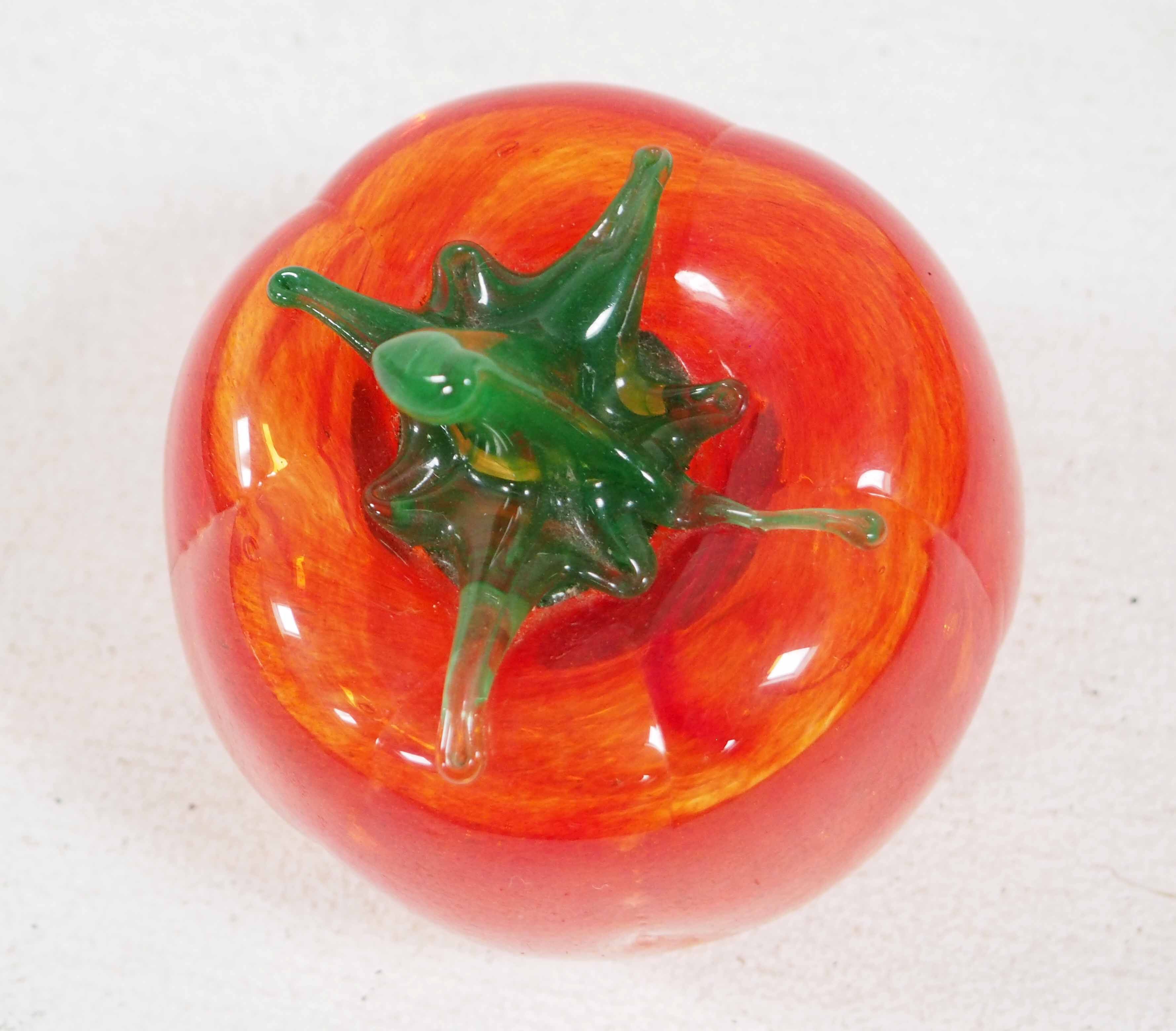 Set of 3 blown glass fruits