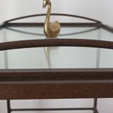 Vintage metal and glass server