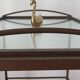 Vintage metal and glass server