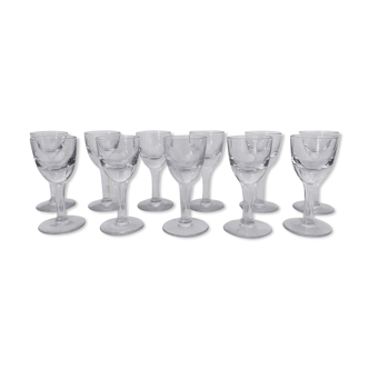 Set of 11 drip glasses