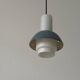 Metal and blue glass ceiling light by Ernest Igl for Hillebrand, 1950s, Germany