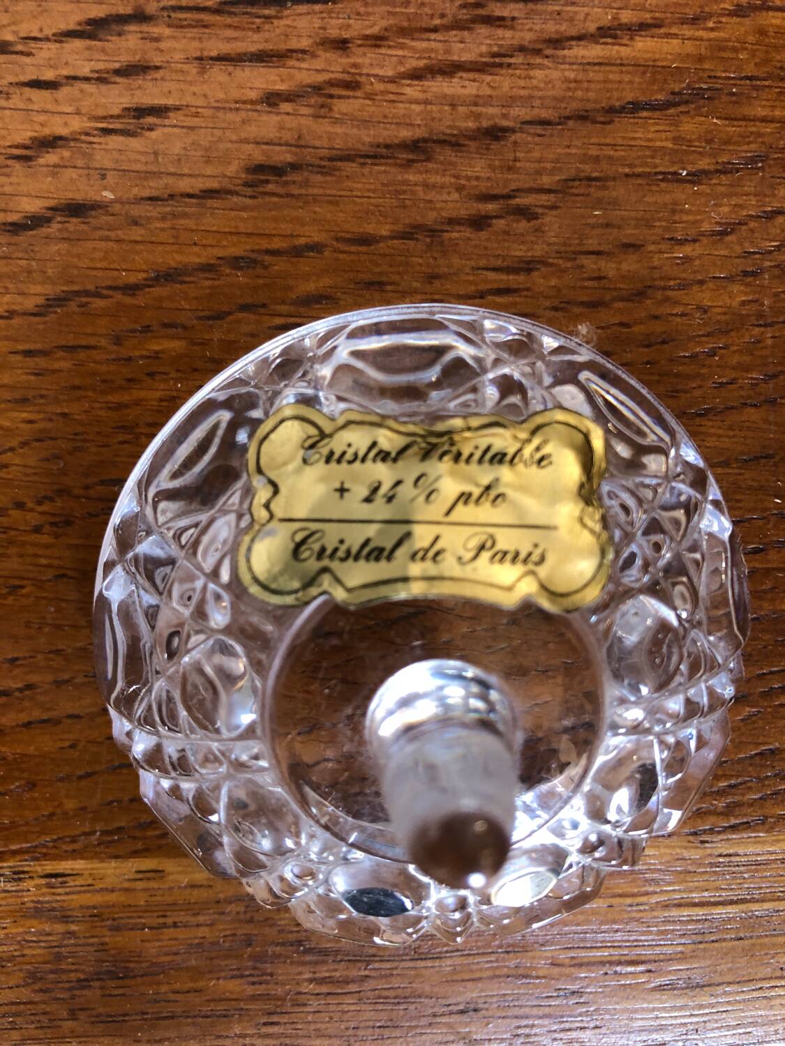 Paire ancienne bonbonnière cristal de paris pomme & poire vintage