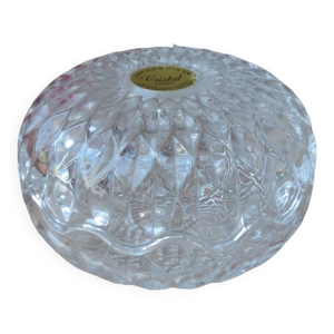 Boite ronde en cristal de france,