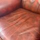 Vintage Chesterfield armchair in Oxford Blood leather / single seat