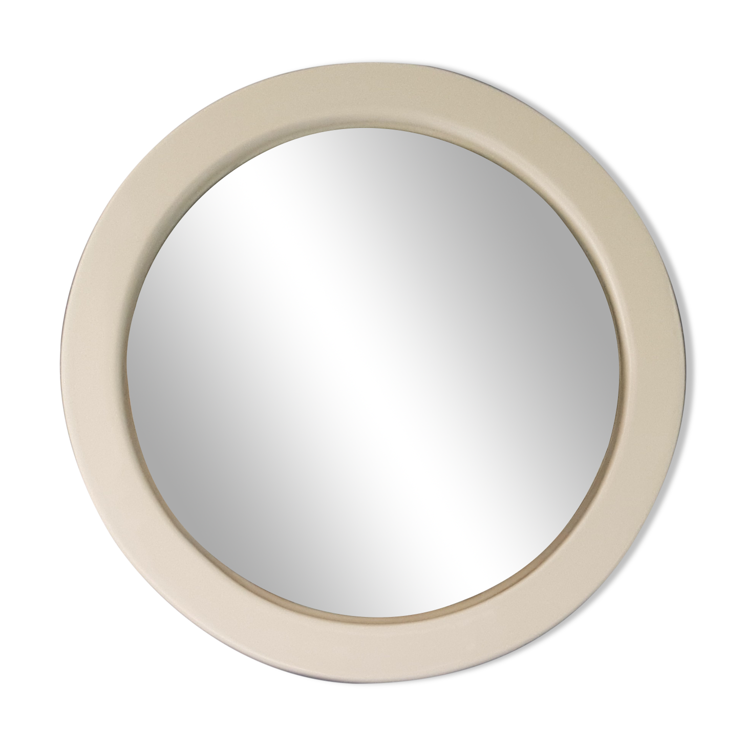 Vintage white mirror "catch-all" 47cm