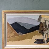 1964 swedish vintage oil painting