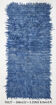 4x9 handmade wool blue vintage rug, 122x266cm