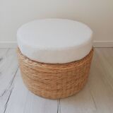 Fabric pouf buckle, end of sofa