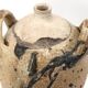 Traditional wabi-sabi stoneware ceramic jar with handles, 1900