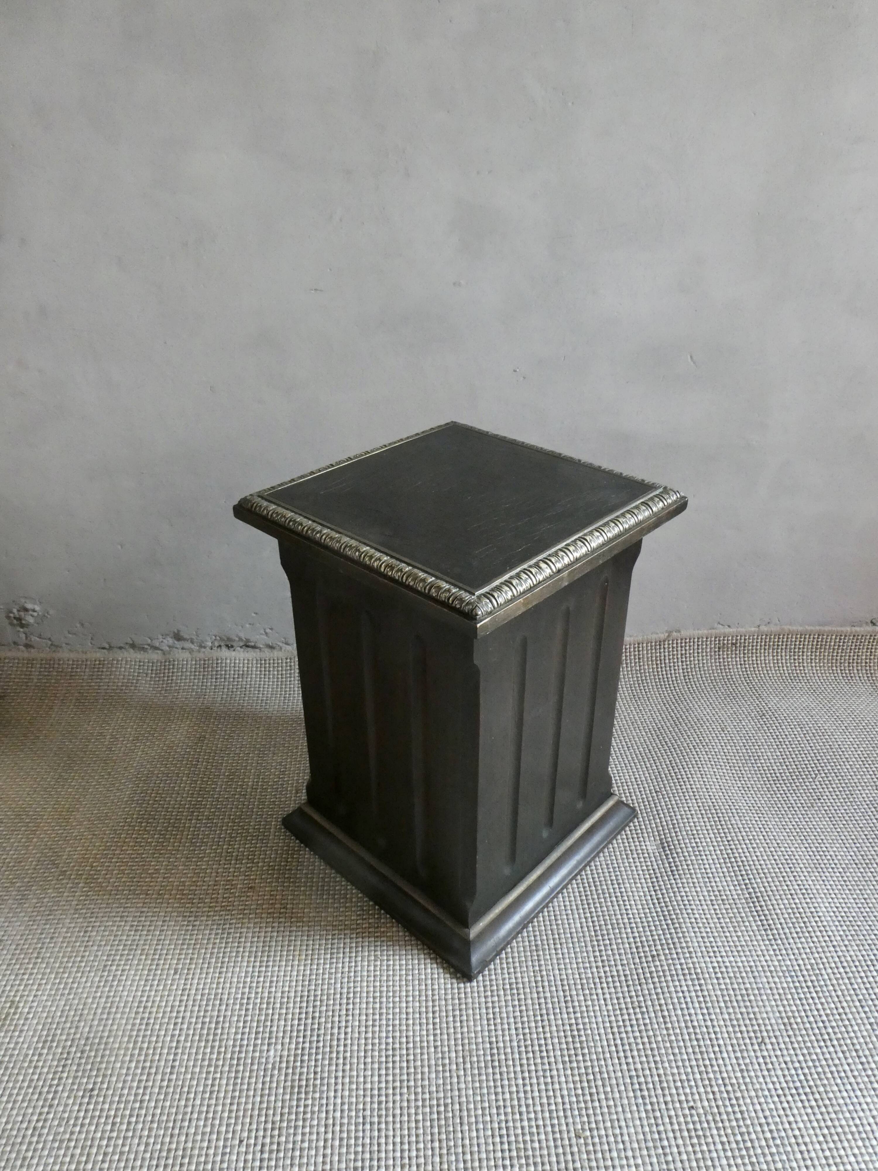 Napoleon III saddle column, blackened wood and bronze, 19th century