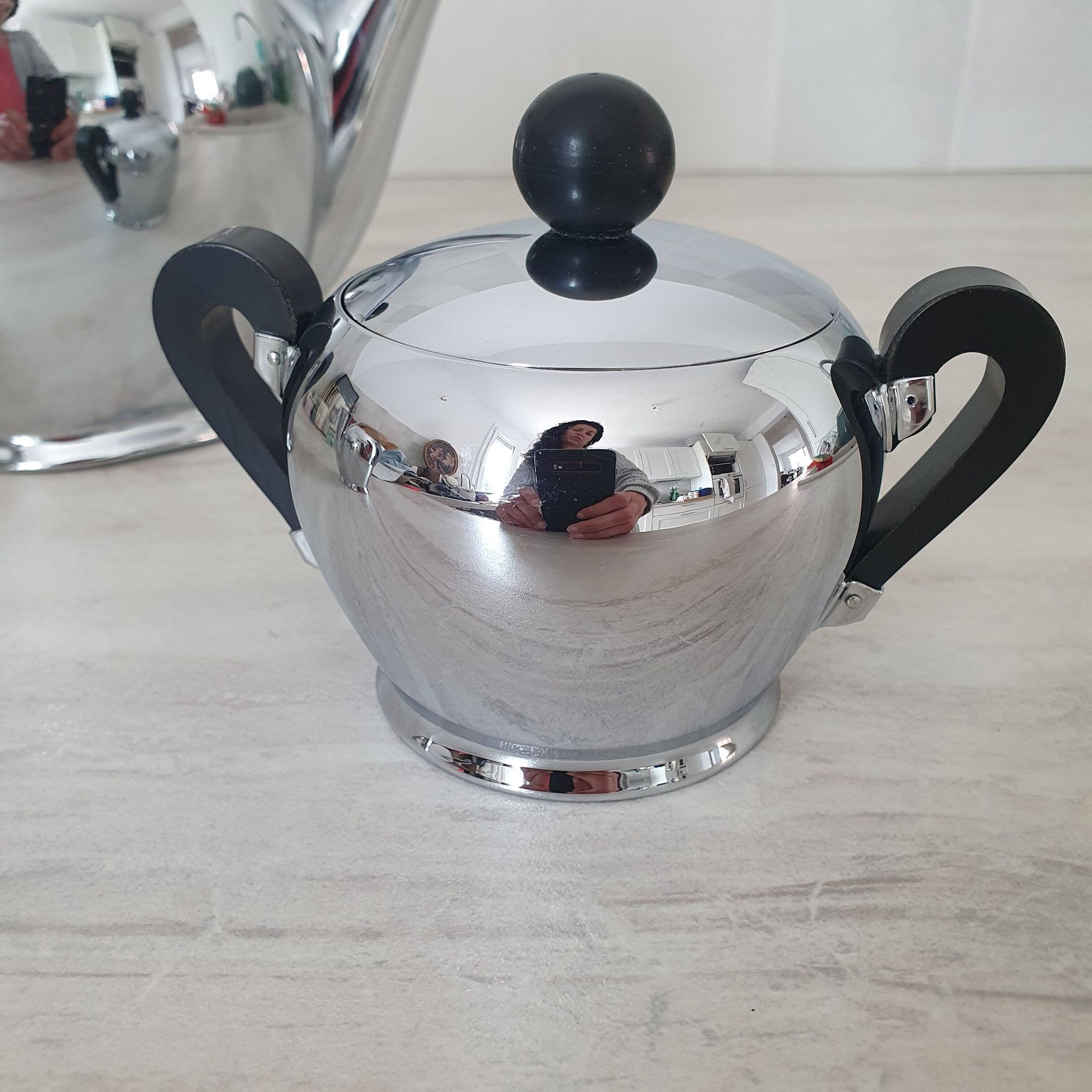 Service à café - thé collection bombé en inox 18/10, Alfra Alessi