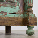 Green French antique cabinet