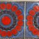 Wrought iron and ceramic shelf – Germany, 1970s