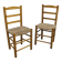 Pair of rustic chairs in solid ash