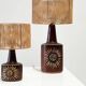 Pair of Sun serie table lamps by Søholm for Bornholm