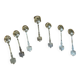 Set of 6 silver-plated English dessert spoons