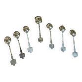 Set of 6 silver-plated English dessert spoons