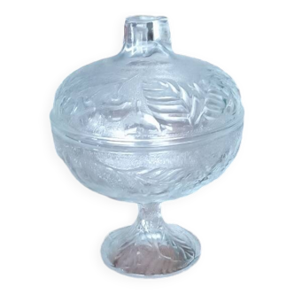 Molded glass candy box
