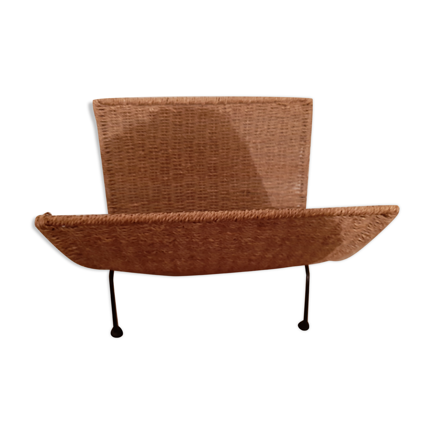 Rattan and metal magazines