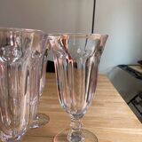 6 glass and crystal ice cream cups