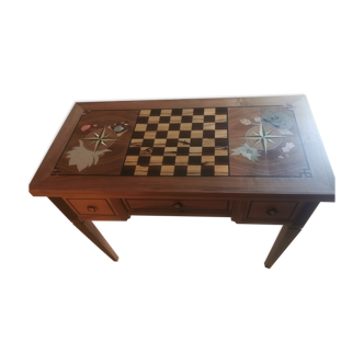 Table à jeux marquetée