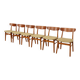 6 x dining chairs | Farstrup | Model 210 | Reupholstered | Green