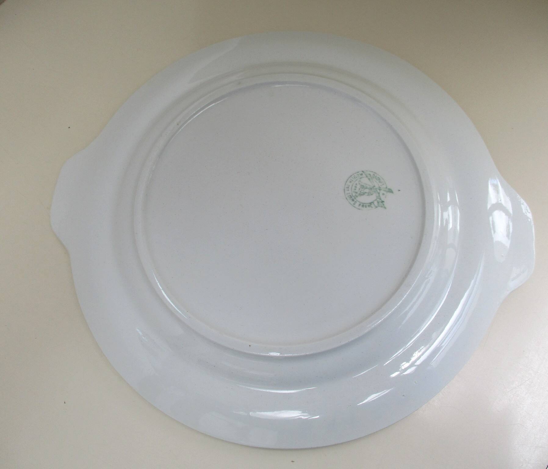 Dessert service Orchies Moulin des loups green tiles