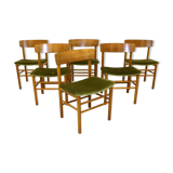 Set of 6 teak chairs, Denmark, 1960