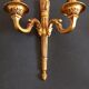 3 appliques murale bronze doré