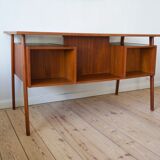 Danish teak floating desk by A.P. Svenstrup, 1960