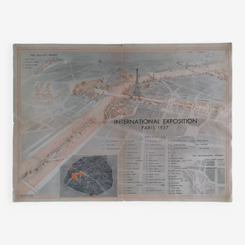 Exhibition map Paris 1937