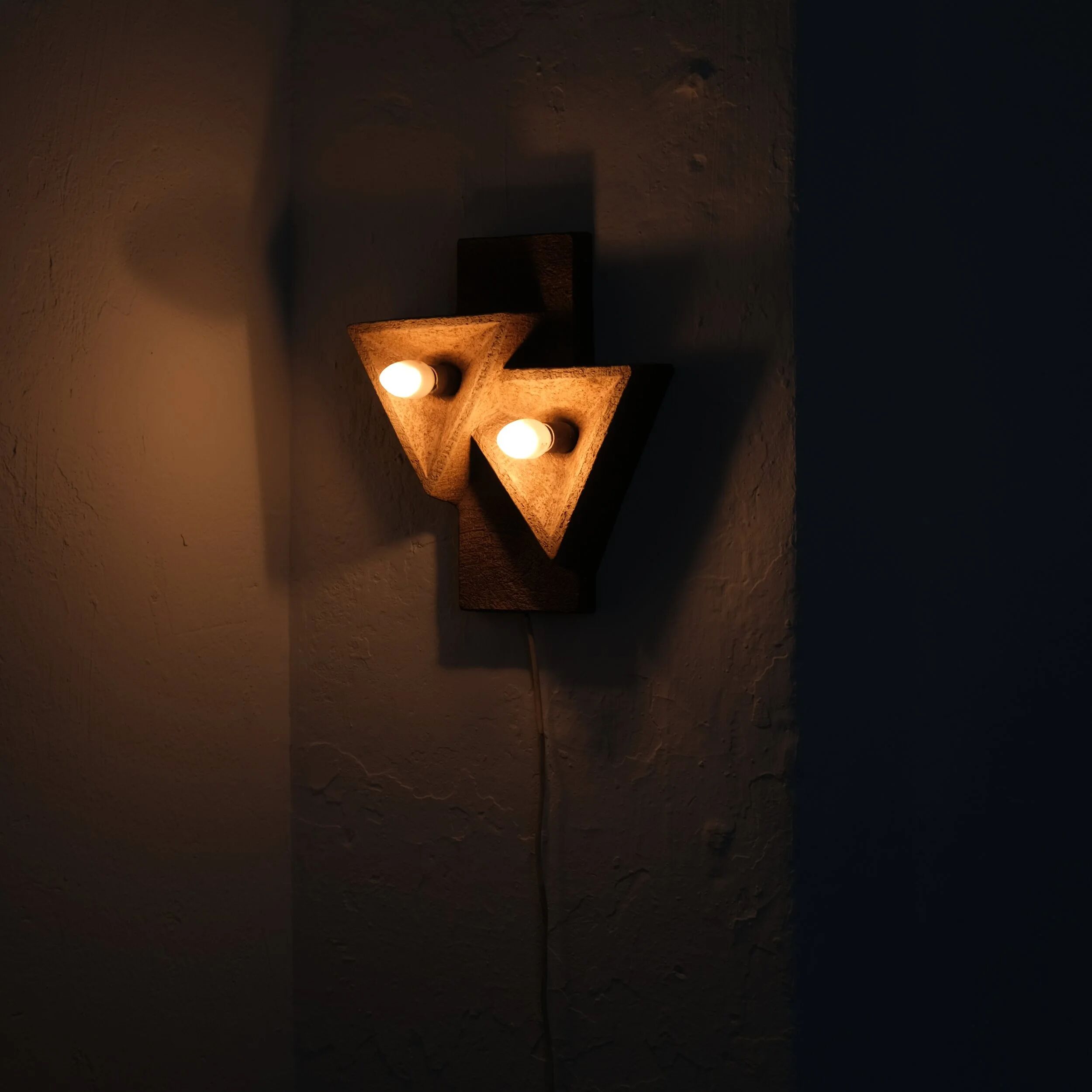 Dutch organic form ceramic wall sconce | 1960s