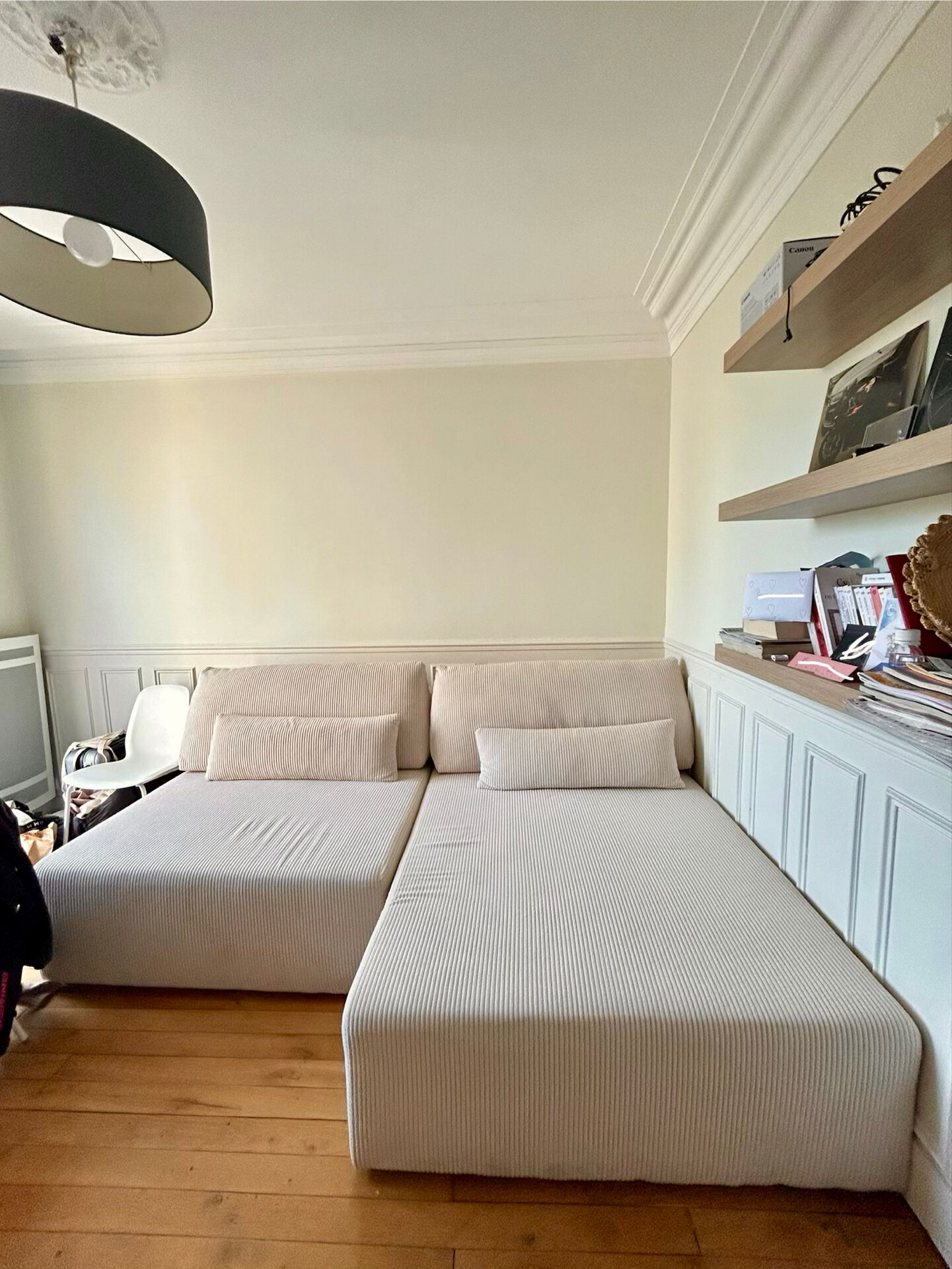 Canapé d'angle convertible avec coffre, beige | La Redoute
