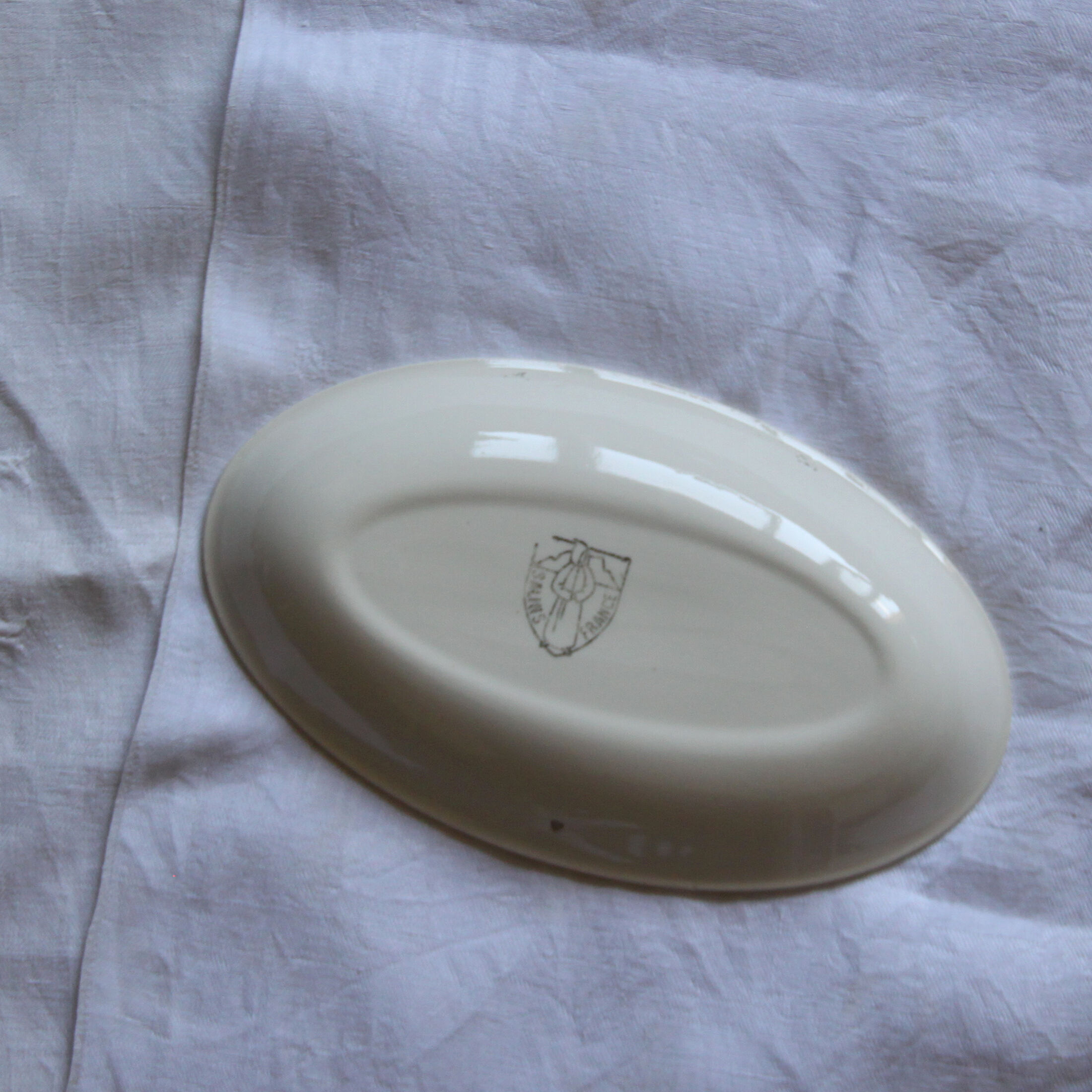 Small ramekin dish ravier serving dish Salins Jaune