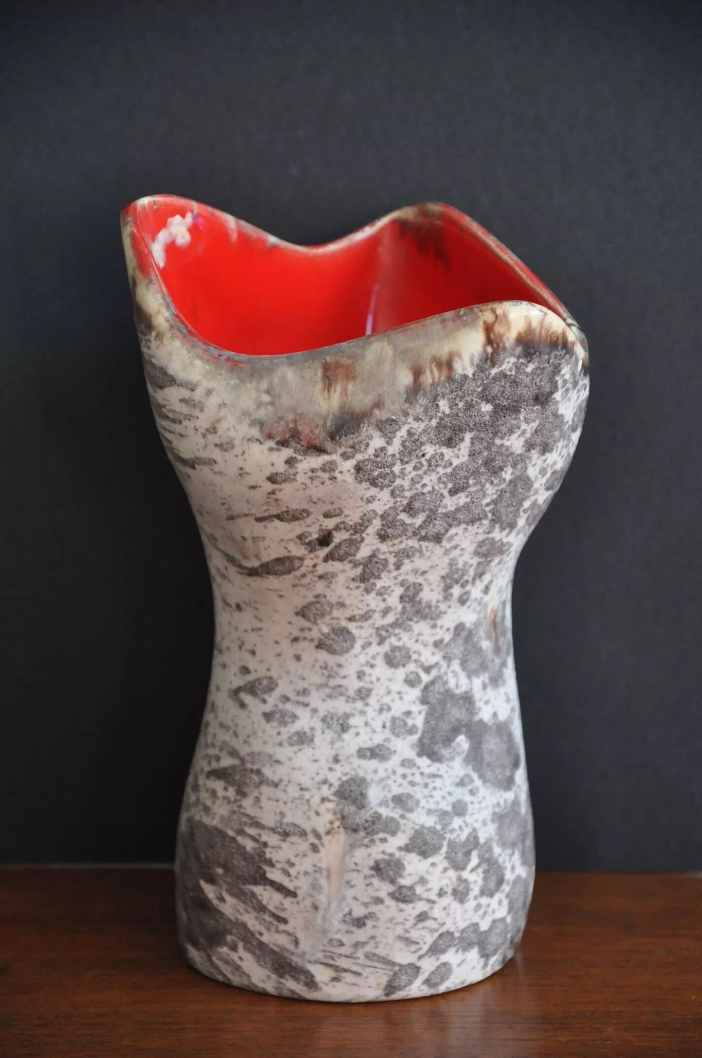 Vase céramique motif bouleau