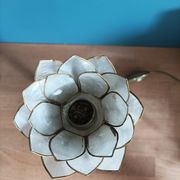 Bedside lamp flower lotus mother-of-pearl base brass