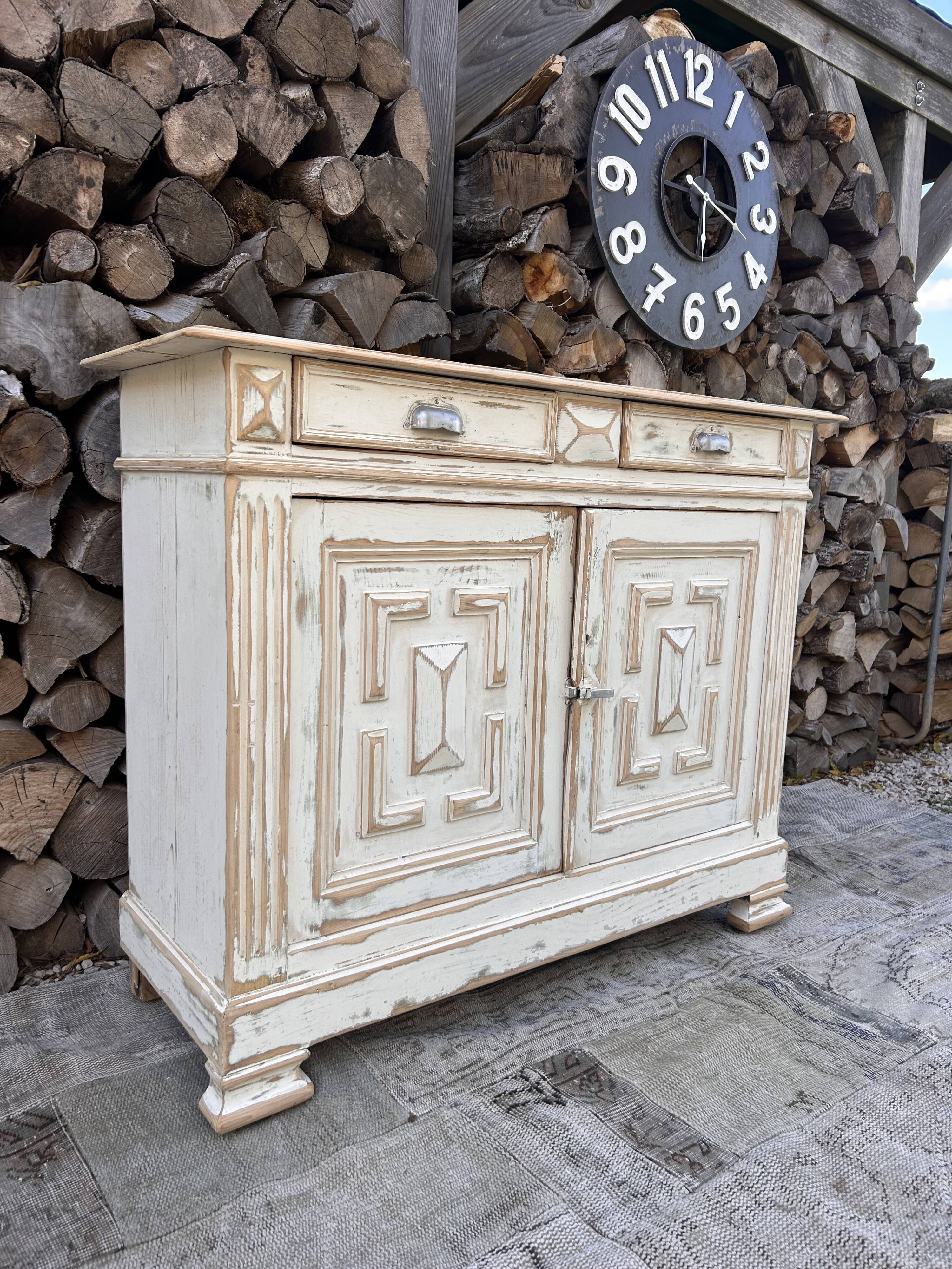 Parisian sideboard / Renovated old wooden storage unit