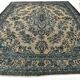 10x13 Navy Blue & Taupe Large Persian Rug, Handmade Wool Carpet, 311x402Cm