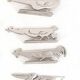 Aristide Colotte, 12 animal-shaped knife rests, Art Deco, excellent condition, case.