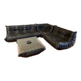 TOGO Canapé Set by Roset in black leather by Michel Ducaroy